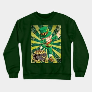 St. Patricks Gold Dabbing Crewneck Sweatshirt